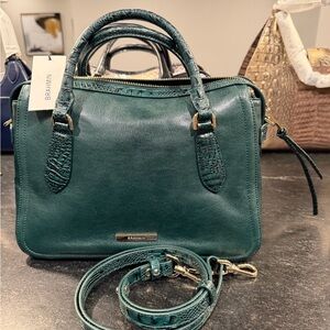 Brahmin Micaela Green Jupiter Satchel Bag. Authentic/NWT